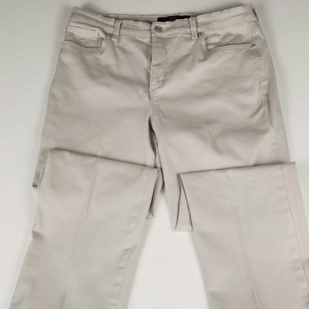 Gloria Vanderbilt Amanda Off-White Jeans Straight Leg Sz 14P